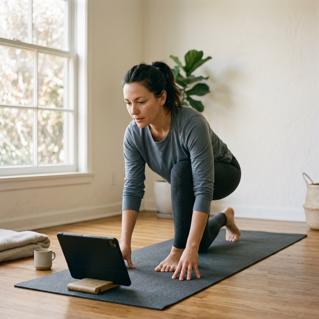 Persona che si allena seguendo il programma del suo personal trainer