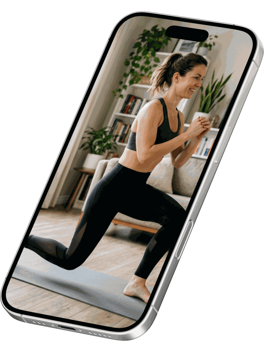 Sessione di allenamento in videochiamata con il personal trainer